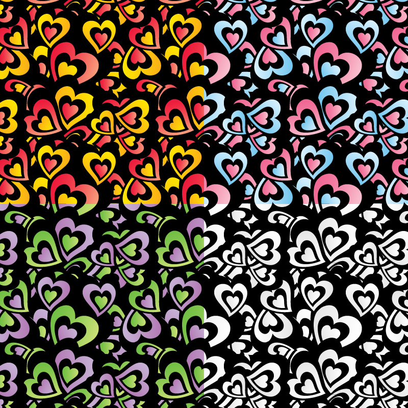Free vector hearts pattern