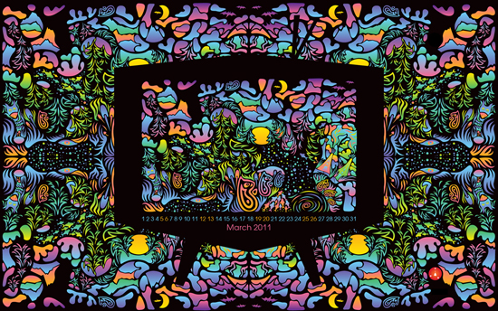 Free Wallpaper: Psychedelic Forest Television