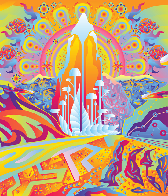 Zion future city free psychedelic wallpaper