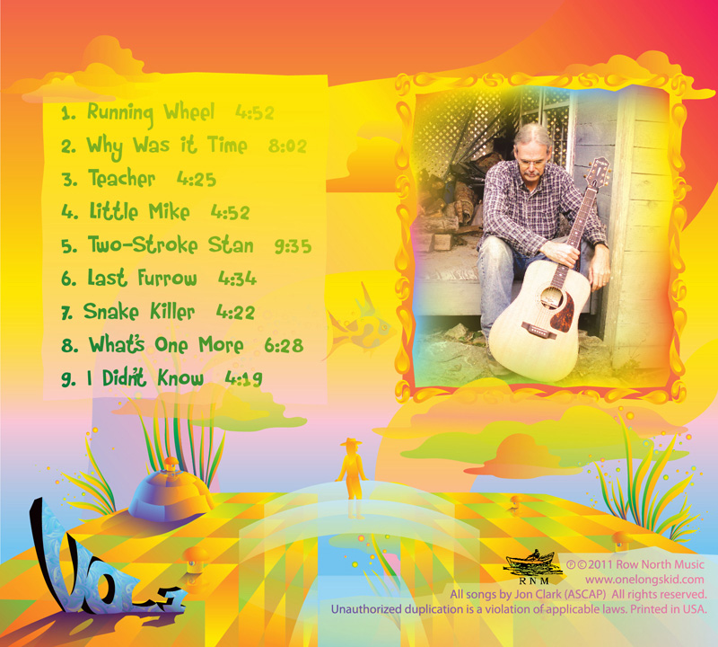 Jon Clark - One Long Skid Vol.1 - album cover design - back side