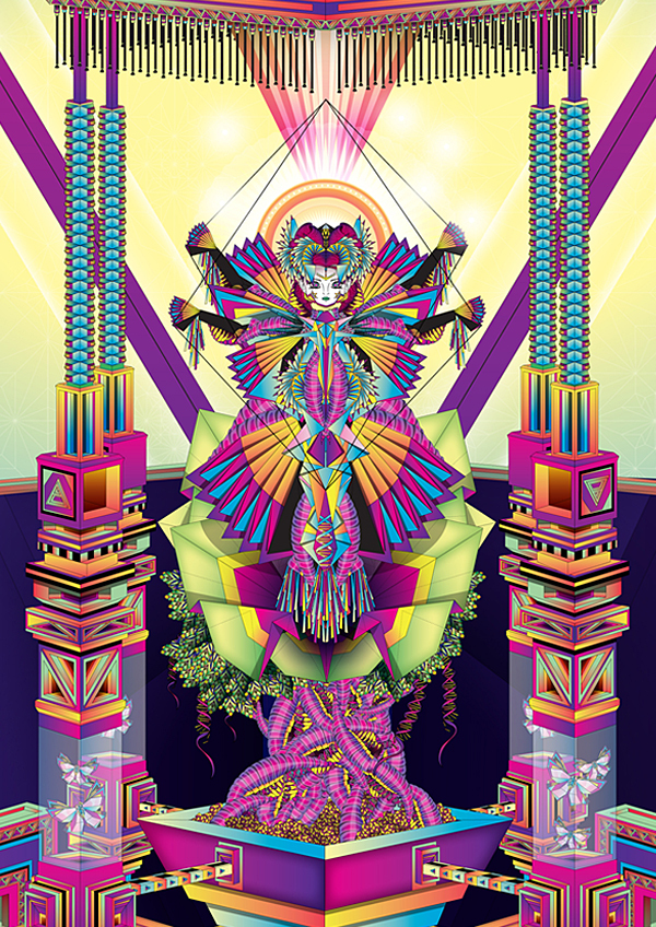 Vector psychedelic art of Amrei Hofstätter