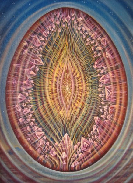 Vertex dawning - psychedelic painting by Amanda Sage
