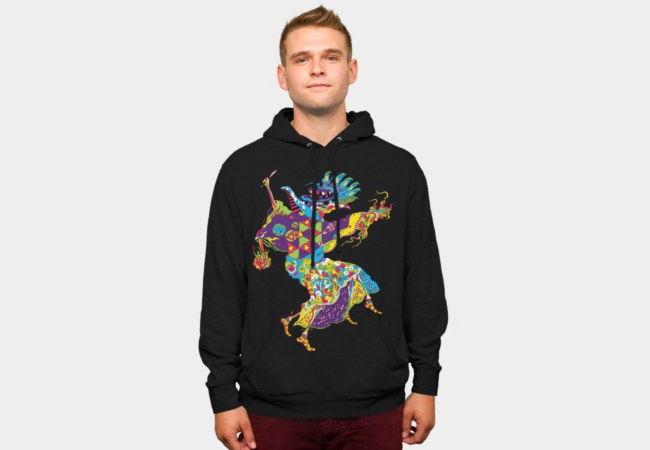 Psychedelic Plague Doctor hoodie by Andrei Verner
