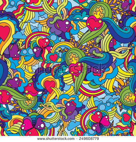 Psychedelic trippy vector pattern by Andrei Verner