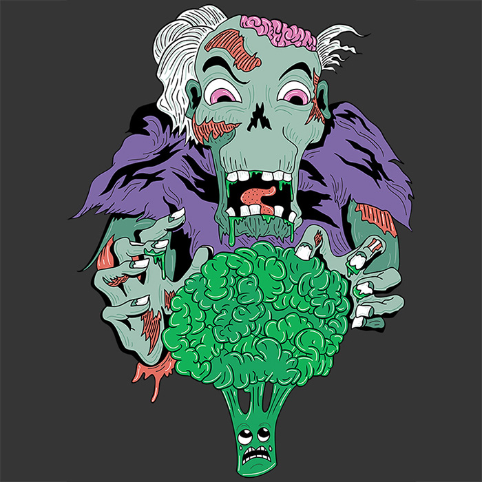 Zombie Vegan - Vegan t-shirt design by Andrei Verner