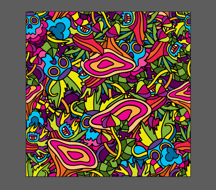 How to make a psychedelic seamless vector pattern in Adobe Illustrator tutorial by Andrei Verner