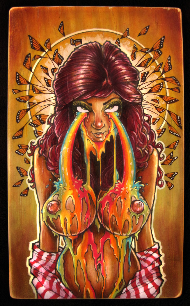 Psychedelic Pin-Up art by Ev Jones