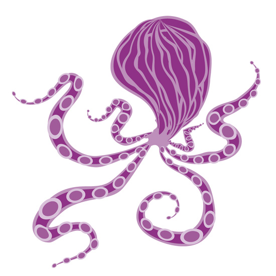 How to use brushes in Adobe illustrator to create an angry octopus - tutorial by Andrei Verner