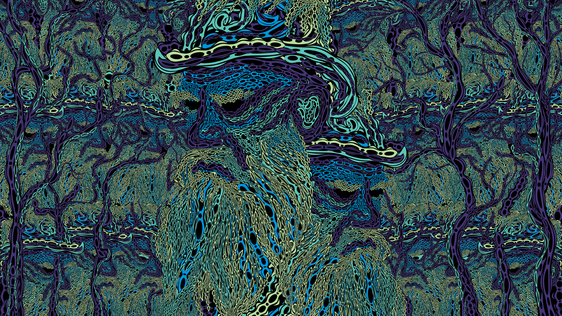 Tolstoy psychedelic wallpaper - Andrei Verner