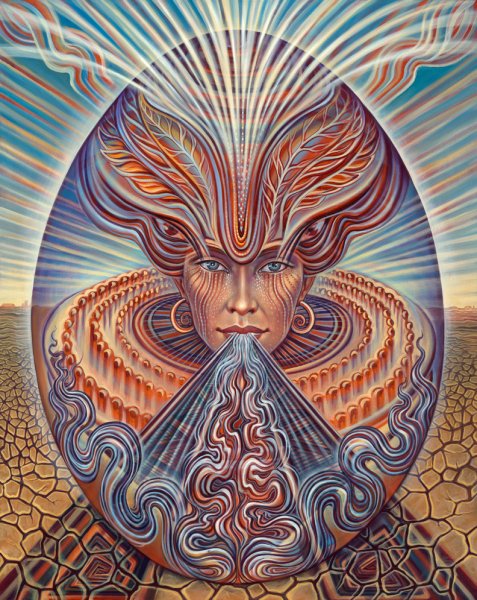 Spirit - psychedelic painting by Amanda Sage