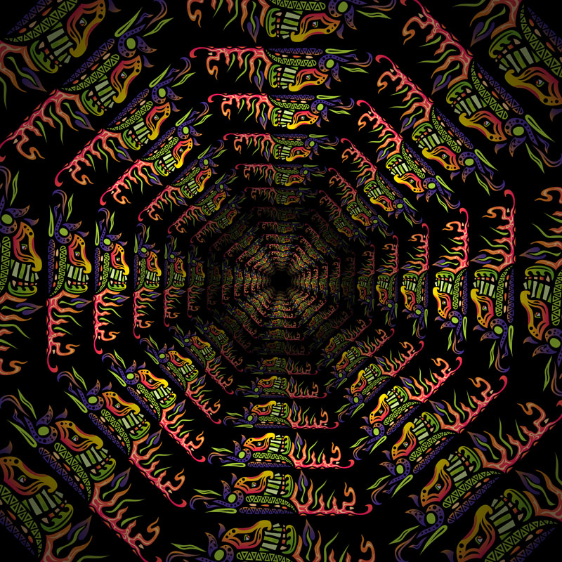 Free vector psychedelic ornament. Бесплатный психоделический орнамент в векторном формате.