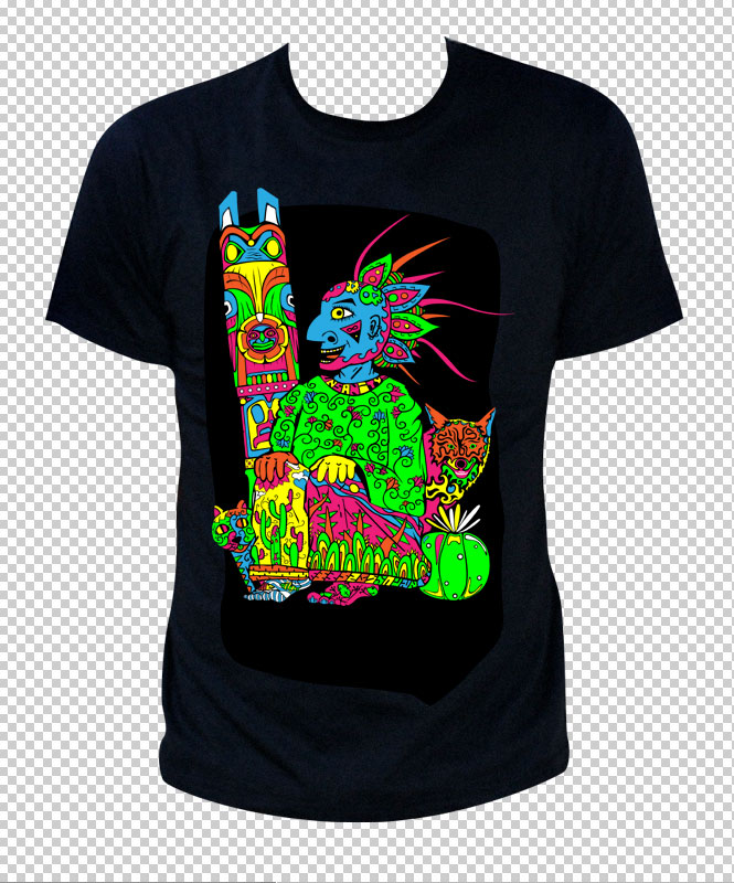 Unsane Indian - psychedelic t-shirt by Andrei Verner