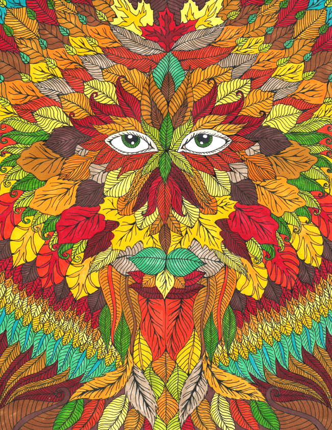 Psychedelic colourful drawings by Liquid Mushroom