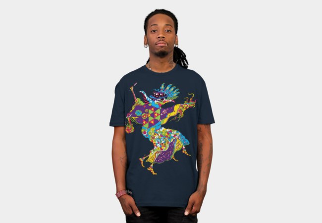 Psychedelic Plague Doctor man's t-shirt by Andrei Verner