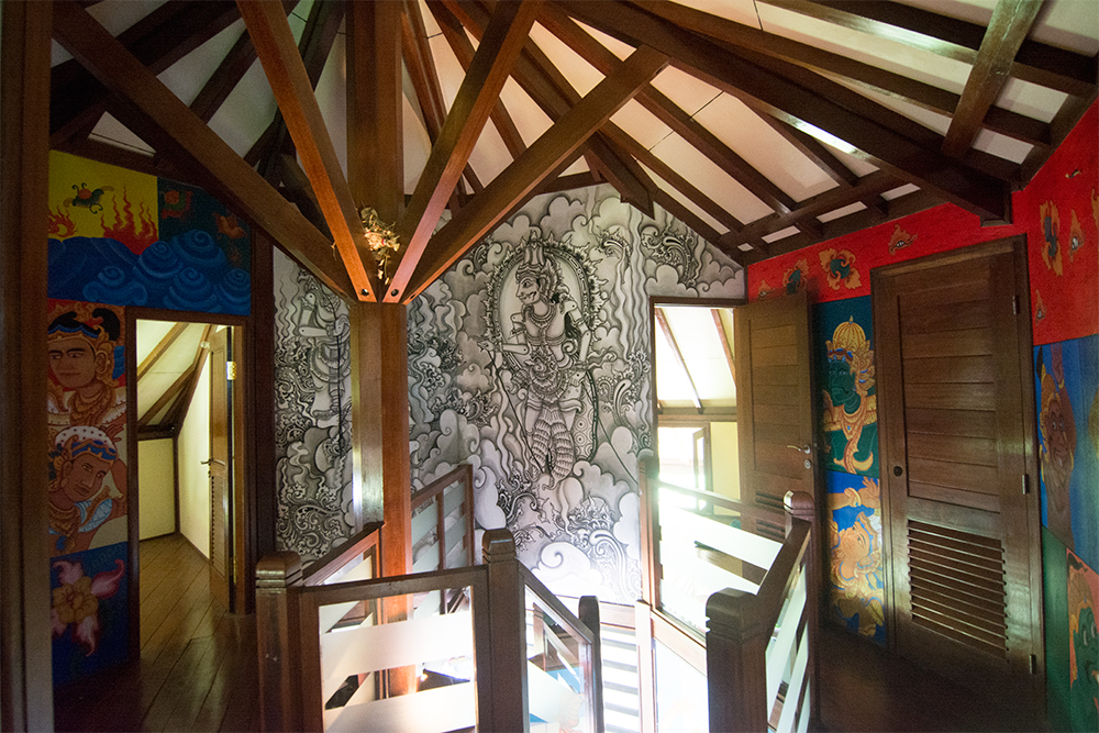 Wall paintings in our house on Bali - second floor