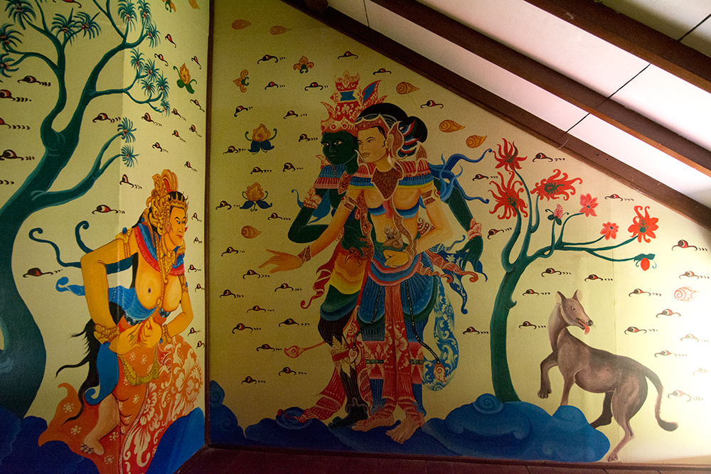 Wall paintings in our house on Bali - second floor