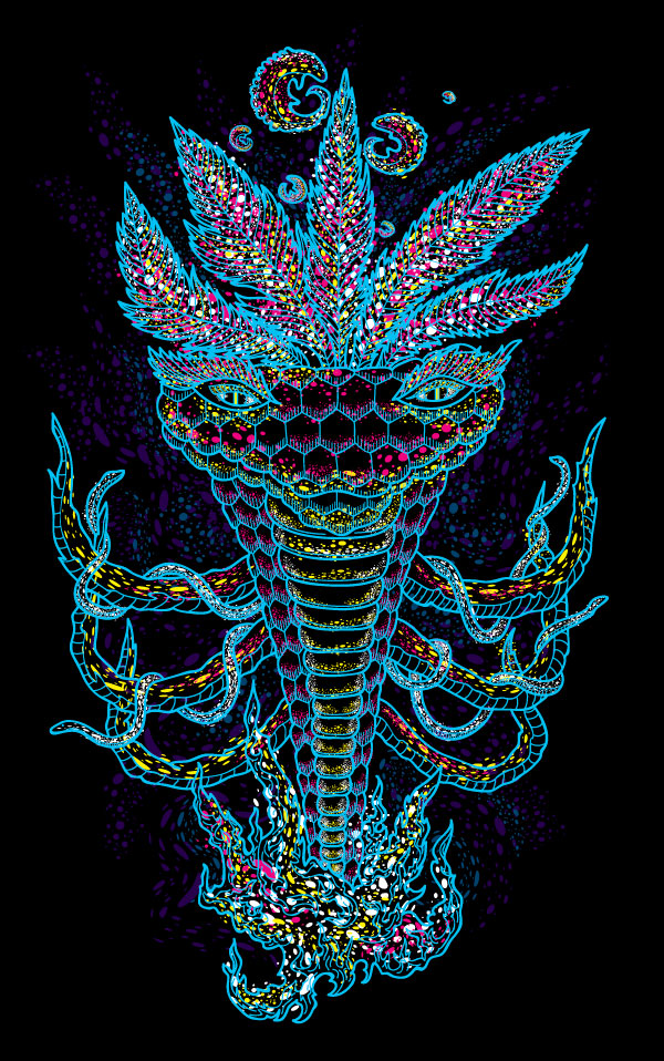 Kundalini Meditation Snake Spirit t-shirt design by Andrei Verner