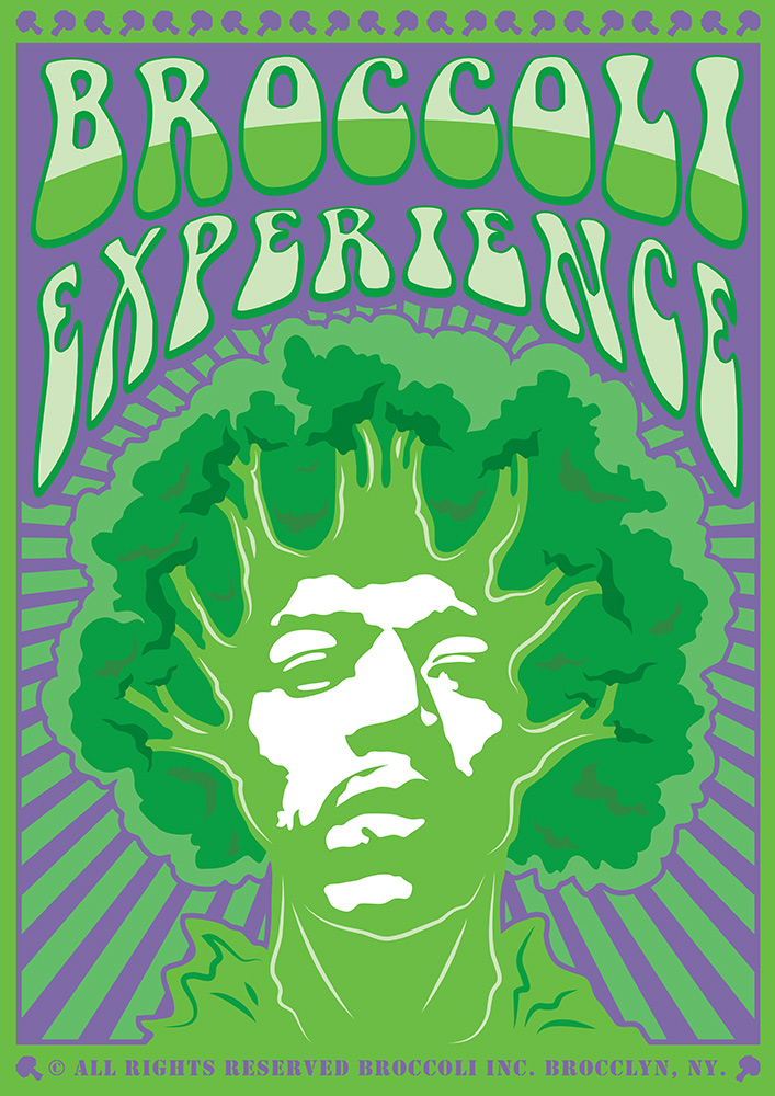 Broccoli Experience - Vegan t-shirt design by Andrei Verner