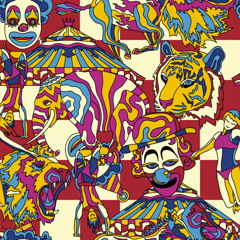 Circus - psychedelic pattern design for ON THAT ASS by Andrei Verner