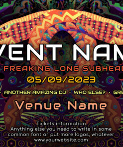 Jungle Snakes Psychedelic Trance Party Promotion - Facebook Cover Template