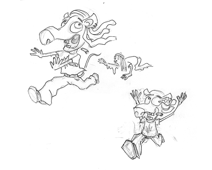 Rastaman Mousey tale T-shirt design - mouse poses