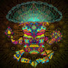 Magic Mushroom God Psychedelic Fluorescent Tapestry UV-reactive Backdrop Blacklight Poster