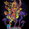 Kali in Wonderland Psychedelic Fluorescent UV-Reactive Backdrop Tapestry Blacklight Poster