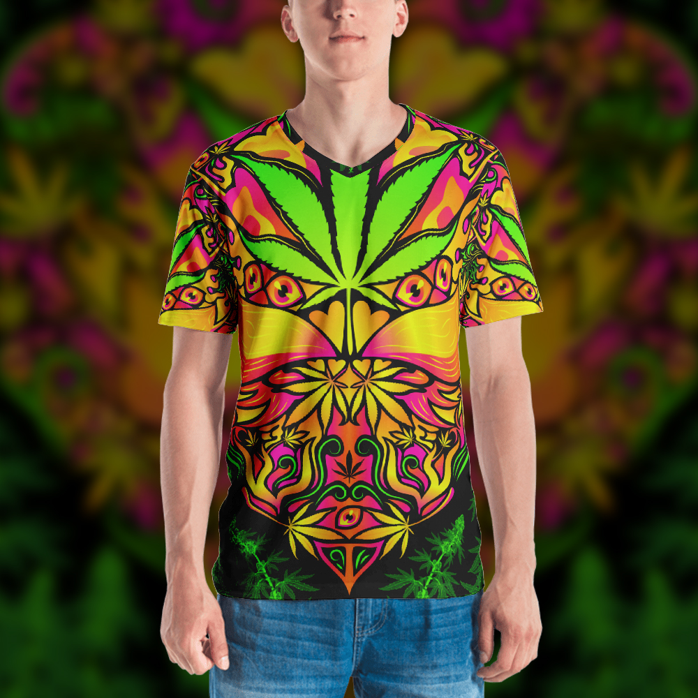 Cannabis Love Psychedelic T-shirt Design