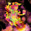 Hayagriva's Eyes Psychedelic Fluorescent UV-Reactive Backdrop Tapestry Blacklight Poster