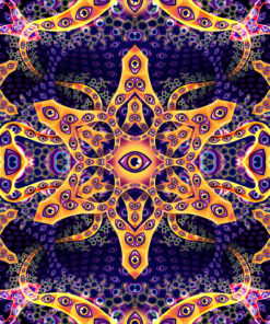 Abracadabra Colorful UV Backdrop XL Dark Tapestry Psychedelic Fluorescent Wall Art
