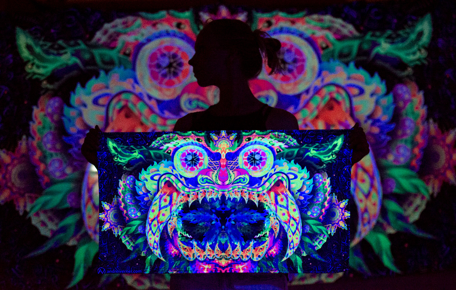Barong - Psychedelic UV-Reactive Trippy Tapestry