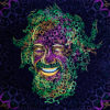 Alexander Shulgin Portrait Psychedelic Fluorescent Backdrop Tapestry Blacklight Poster
