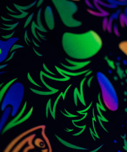 Trippy TV Psychedelic Fluorescent Backdrop UV Tapestry Blacklight Poster UV Details