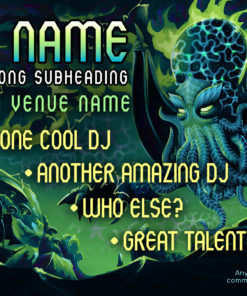 Electric Cthulhu Psychedelic Trance Party Promo Facebook Cover