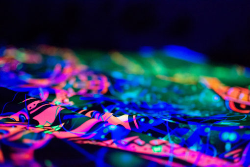 Alien Enlightenment Psychedelic UV-reactive Tapestry Backdrop