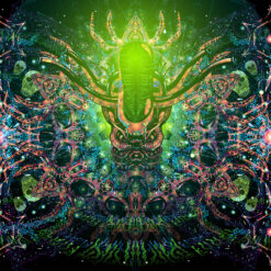 Alien Enlightenment Psychedelic UV-Reactive Tapestry Fluorescent Backdrop