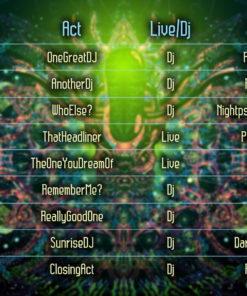 Alien Enlightenment Psychedelic Trance Party Promotion Timetable