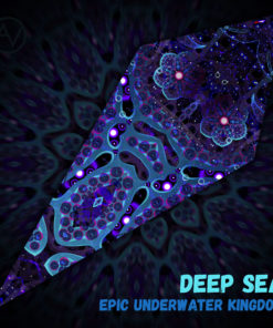 Epic Underwater Kingdom - Psychedelic UV-Reactive Canopy - Petal Design - "Deep Sea"