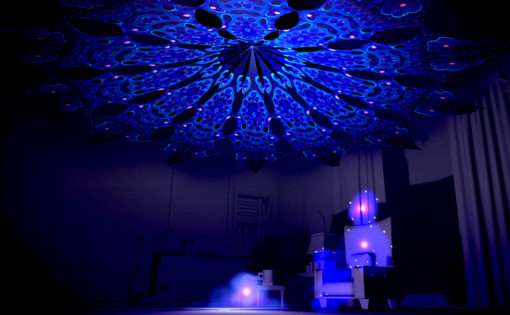 Ocean Psychedelic UV-Reactive Canopy - 12 Petals Set - Deep Sea Design