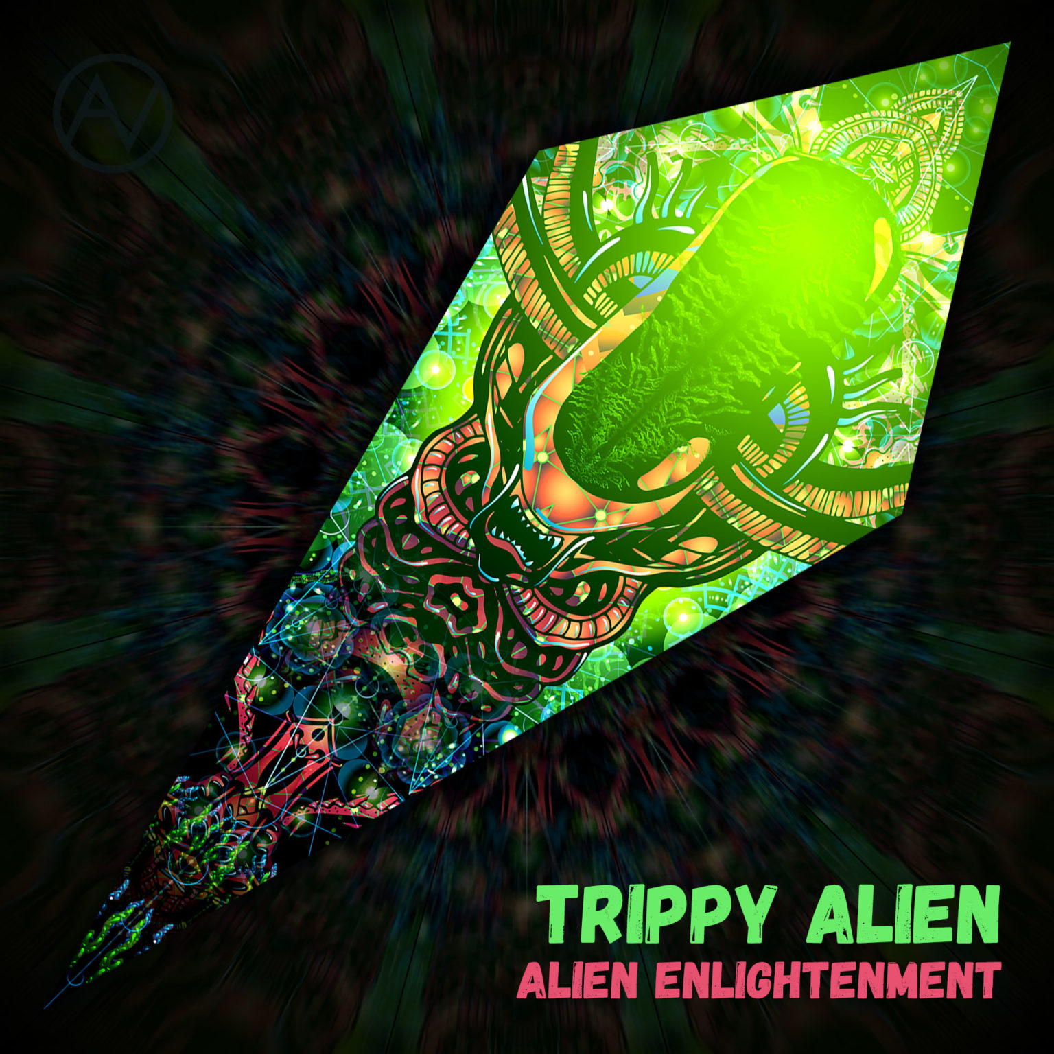 Alien Enlightenment - Psychedelic UV-Reactive Canopy - Petal Design - "Trippy Alien"