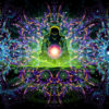 Enlightenment - 3 Adepts Version - Psychedelic UV-Reactive Tapestry Design