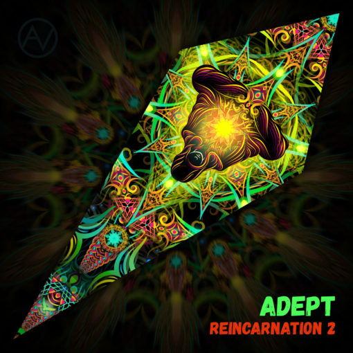 Reincarnation 2 - Psychedelic UV-Reactive Canopy - Petal Design - "Adept"
