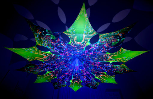Alien Enlightenment - Trippy Alien & Psychedelic Exoskeleton Design - UV-Reactive Canopy
