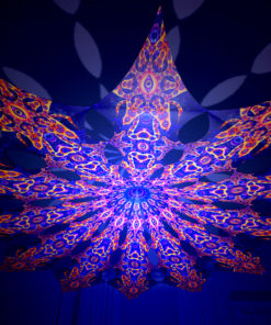 Abracadabra - Two Stars Psychedelic UV-Reactive Canopy - 12 Petals Set - 3D-Preview