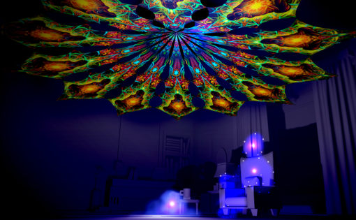 Adept - Reincarnation 2 Psychedelic UV-Reactive Canopy 12 Petals - 3D-Preview