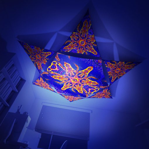 Abracadabra - Hexagon and 6 Triangles Pack - Psychedelic UV-Reactive Canopy Set - 3D preview