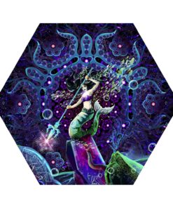 Epic Underwater Kingdom - Hexagon - Psychedelic UV-Reactive Canopy Part