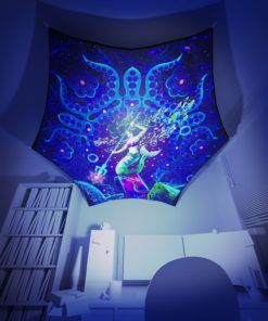 Epic Underwater Kingdom - Hexagon - Psychedelic UV-Reactive Canopy Part - 3D preview