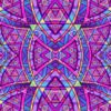 Purple Glass Fractal - Psychedelic UV-Reactive Tapestry Backdrop Wall Hanging Art