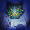 Reincarnation 2 - Hexagon - Stretchable UV-Print on Lycra Design - 3D Interior Preview